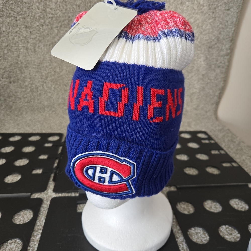 Montreal Canadiens NHL beanie rink side outdoor adult  warm knit hat cap NWT